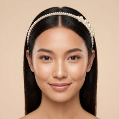 Pearl Beaded Designer Hairband for Women Stylish Headband (1 Pc)