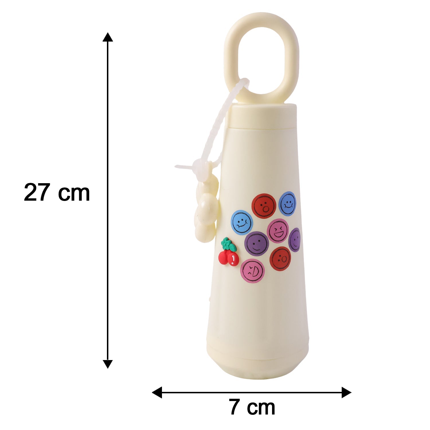 Size comparison image of 500ml glass water bottle