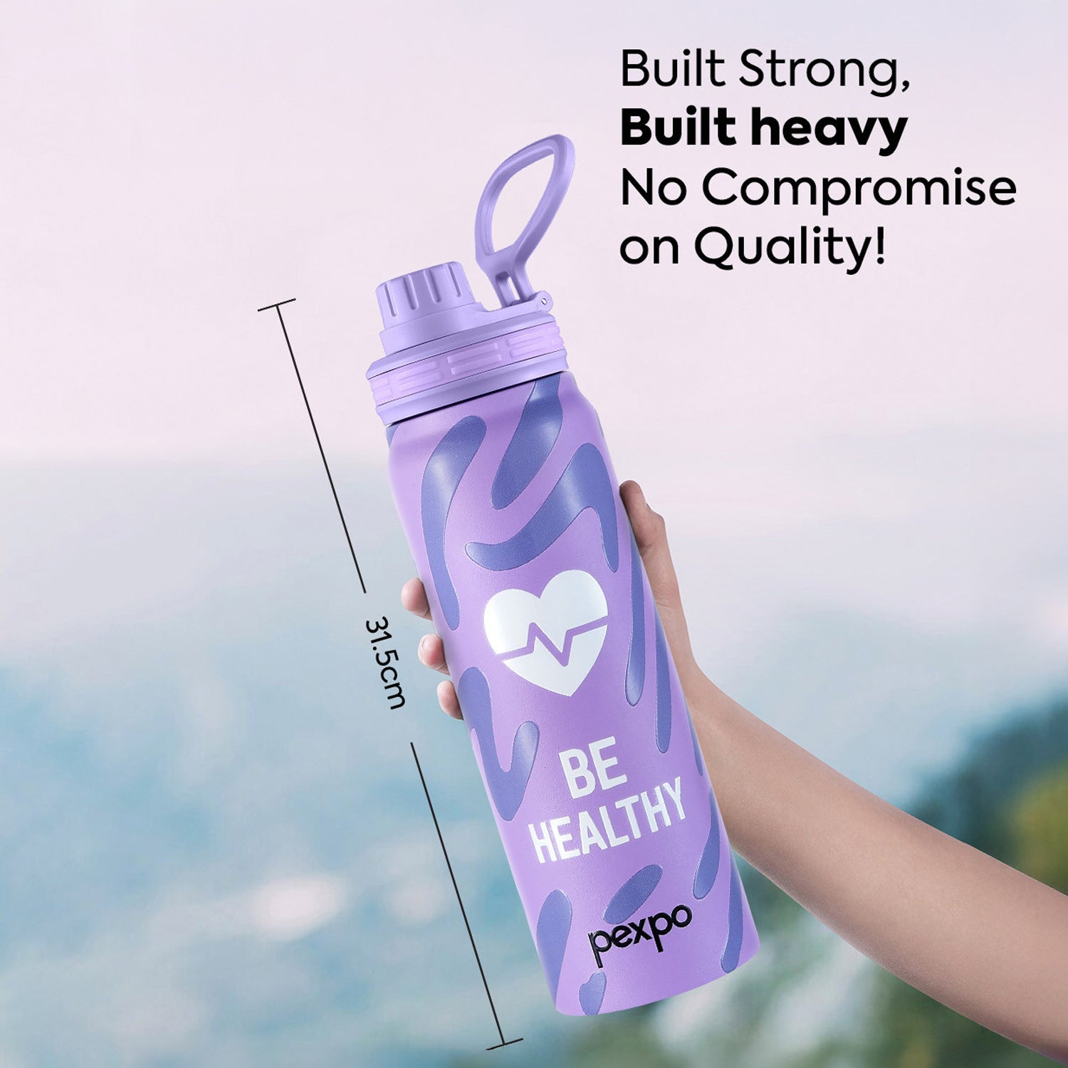 Pexpo Austin Art Stainless Steel Water Bottle 800 ML (1 Pc)