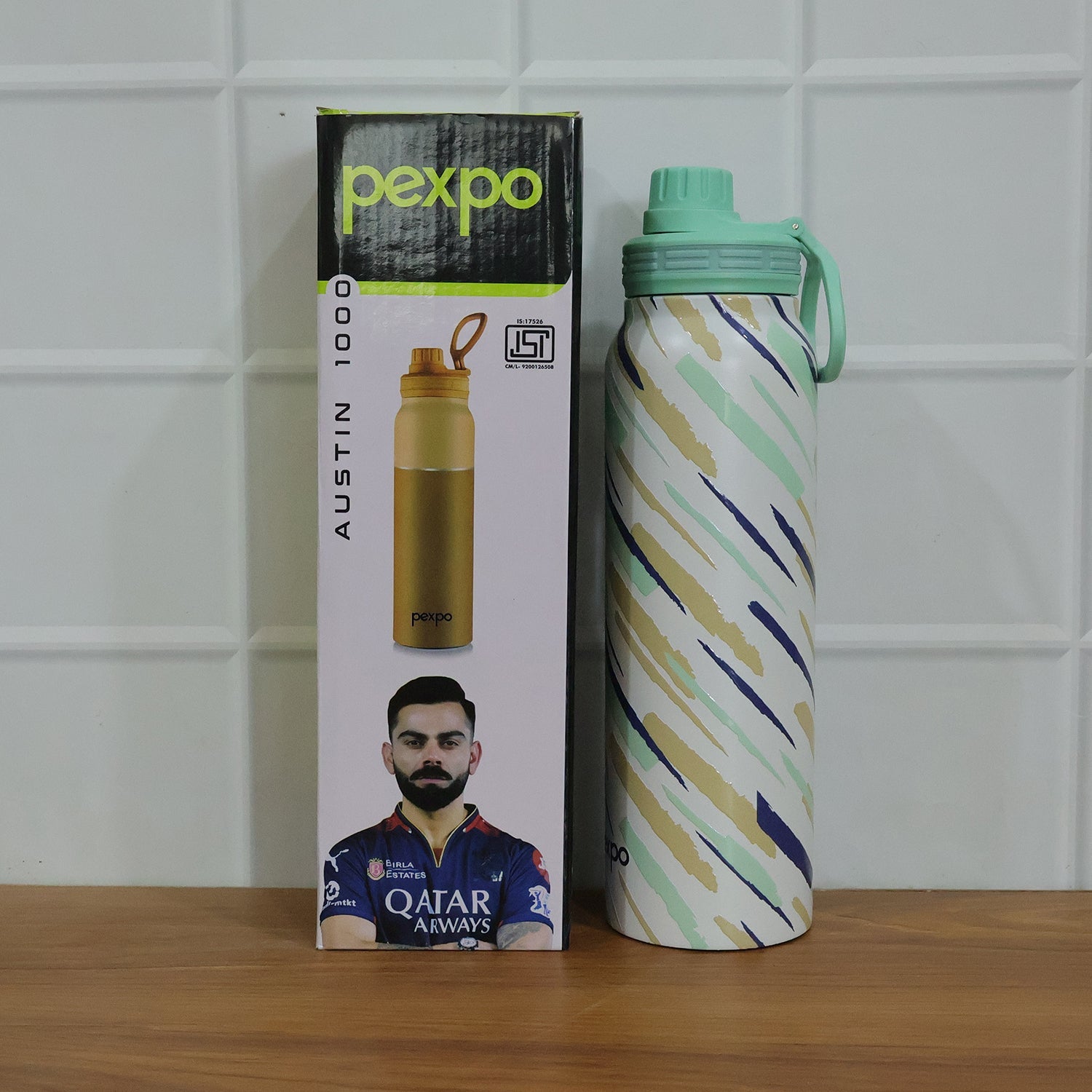 Pexpo Austin Art Stainless Steel Water Bottle 1000 ML (1 Pc)