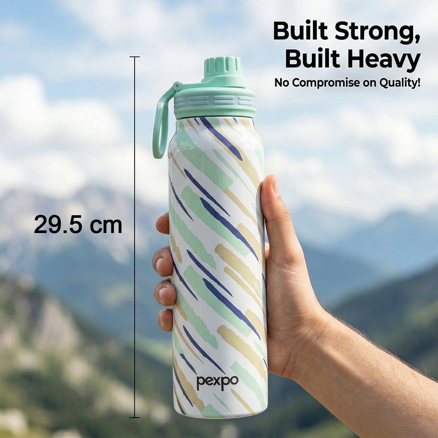 Pexpo Austin Art Stainless Steel Water Bottle 1000 ML (1 Pc)
