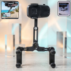 Car rearview mirror mobile phone holder with 360-degree rotation for secure grip