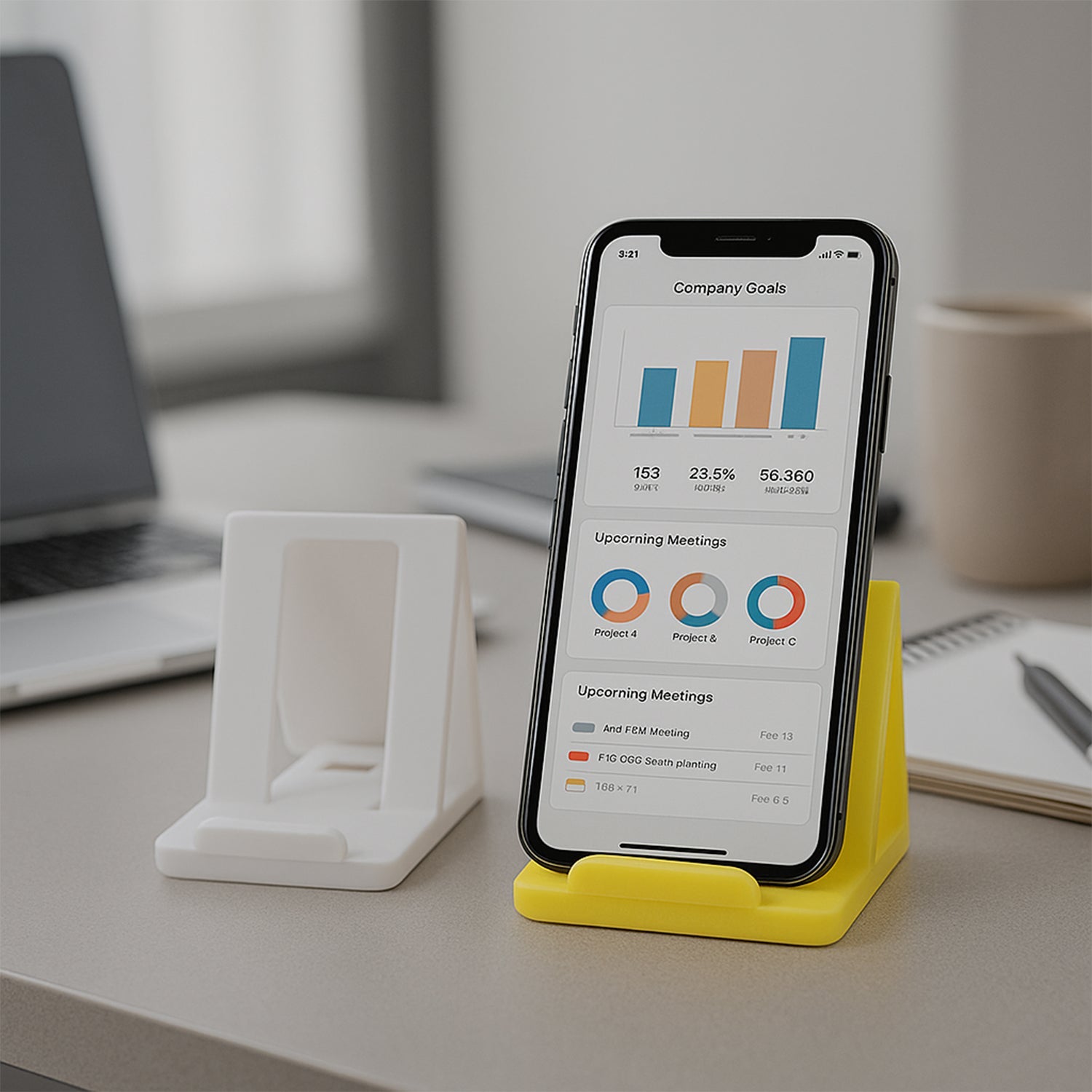 Portable Foldable Phone Stand on Table