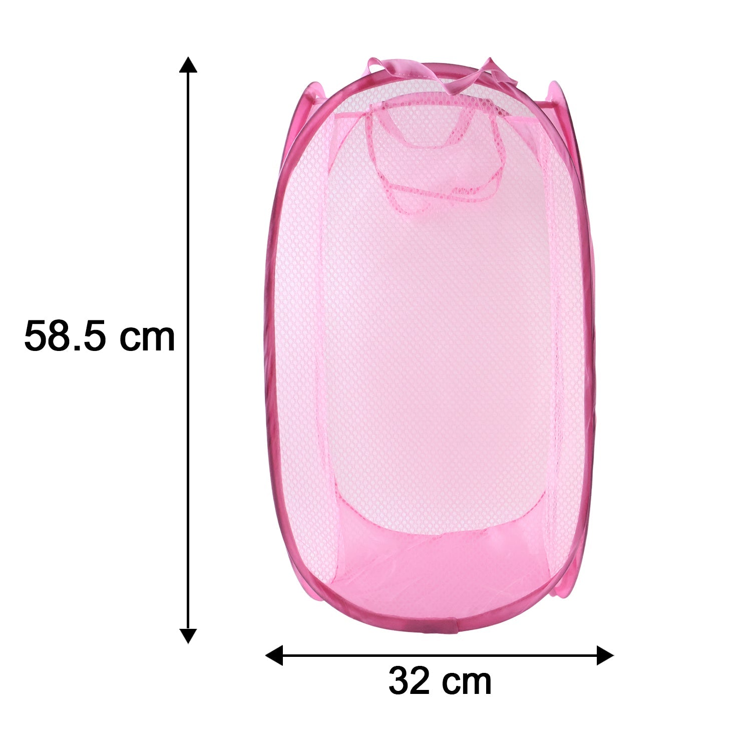 Foldable Mesh Laundry Basket Lightweight Clothes Hamper (1Pc, 32x32x58cm)