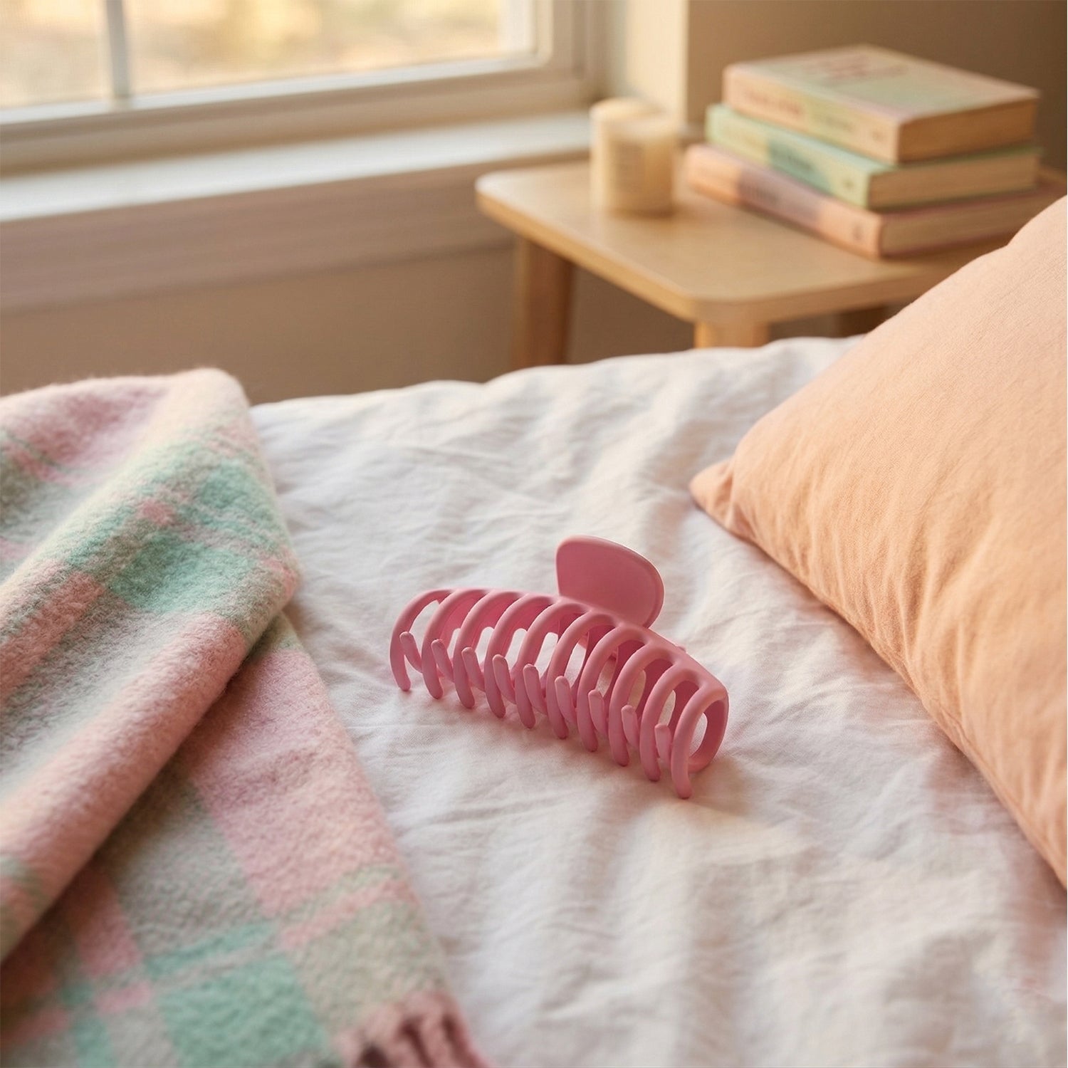 Stylish pink hair claw clip for women
