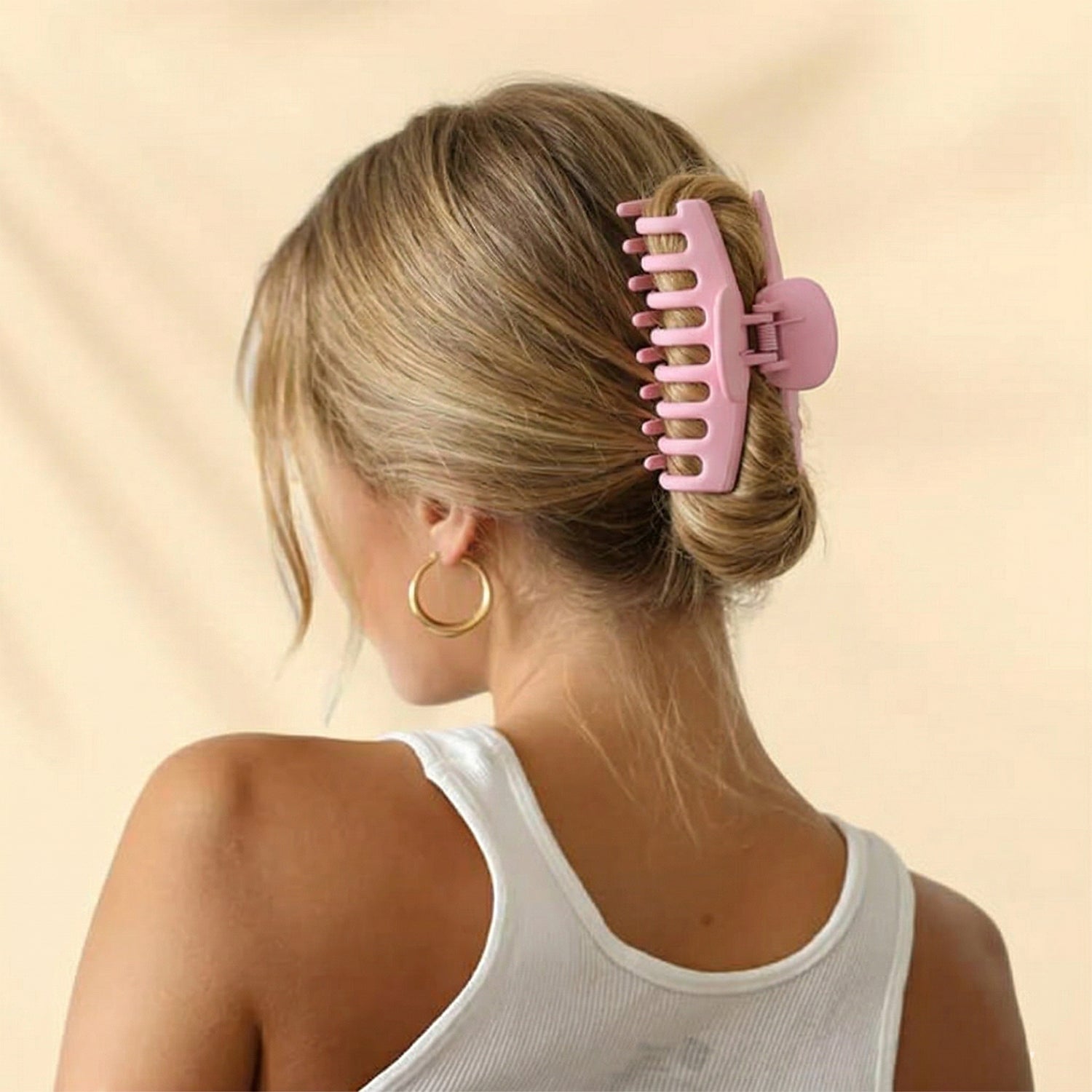 Pink hair claw clip hair accessory
