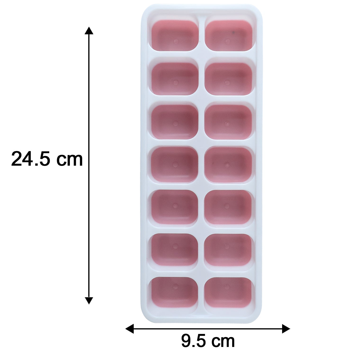 Ice cube tray dimensions illustration