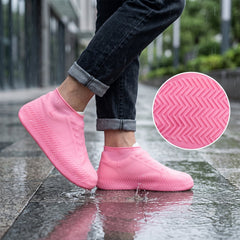 Large Size Reusable Waterproof Shoe Cover Silicone Rain Protector (1 Pair)