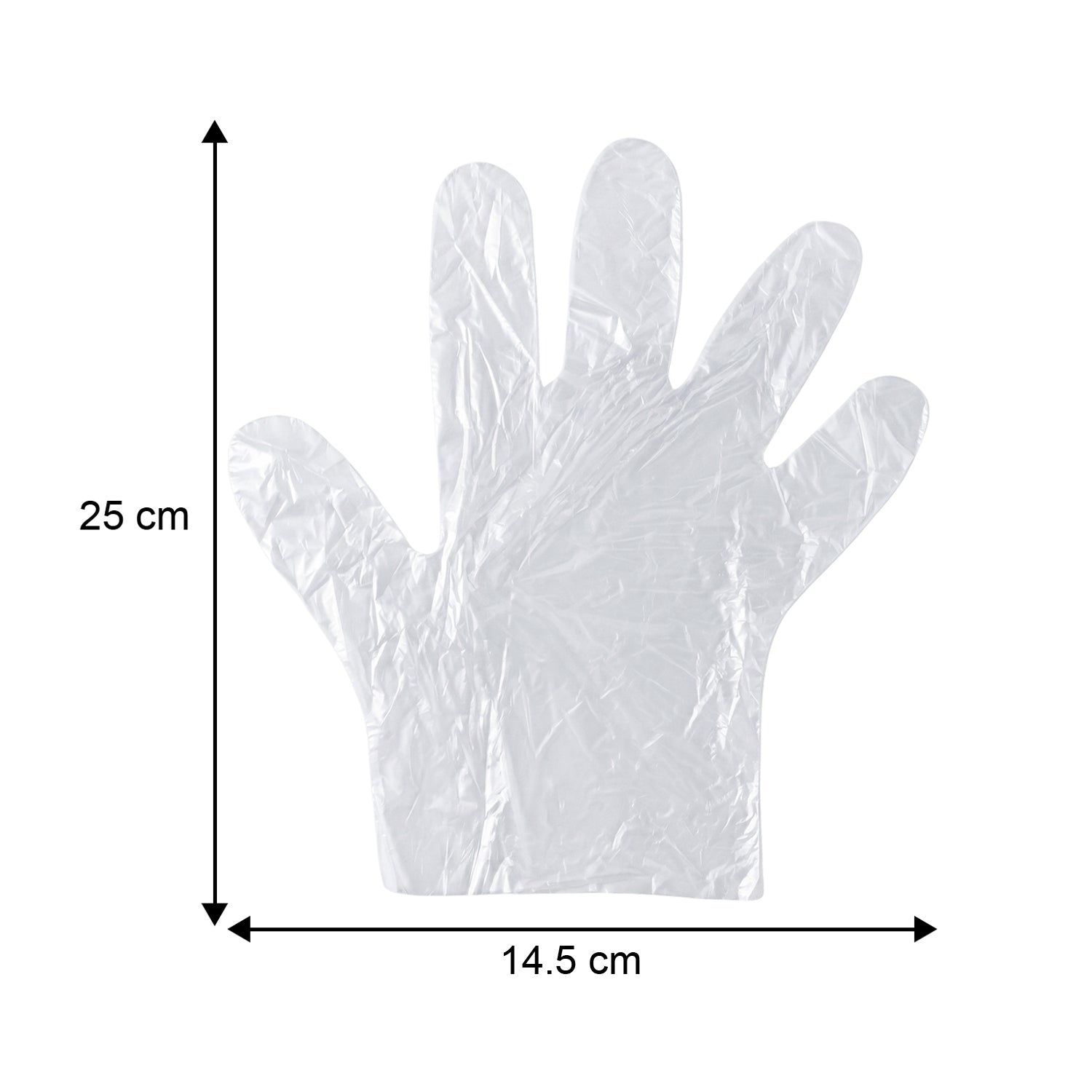Plastic disposable gloves for single-use hygiene
