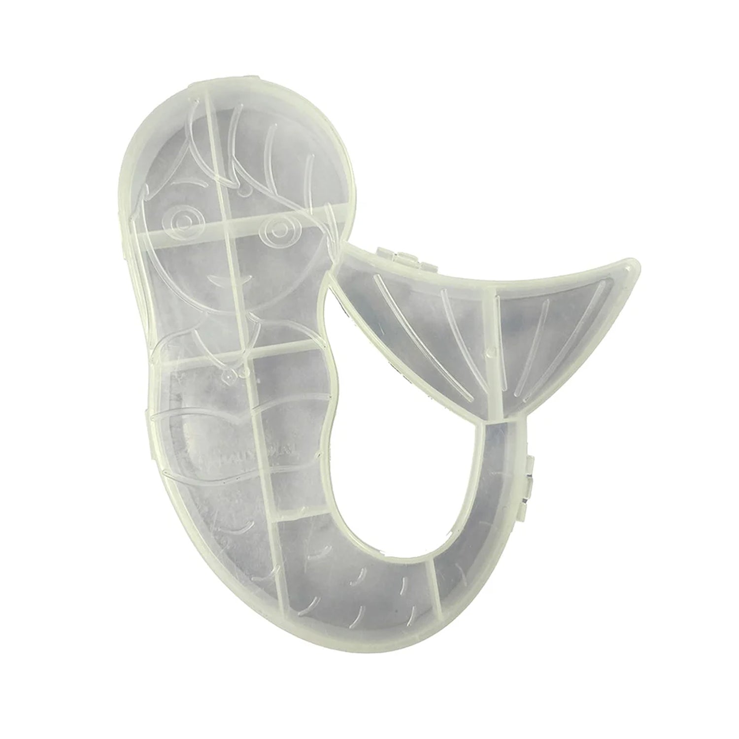Mermaid Shape Storage Box Plastic Jewellery Organizer Multi Compartment (1 Pc)