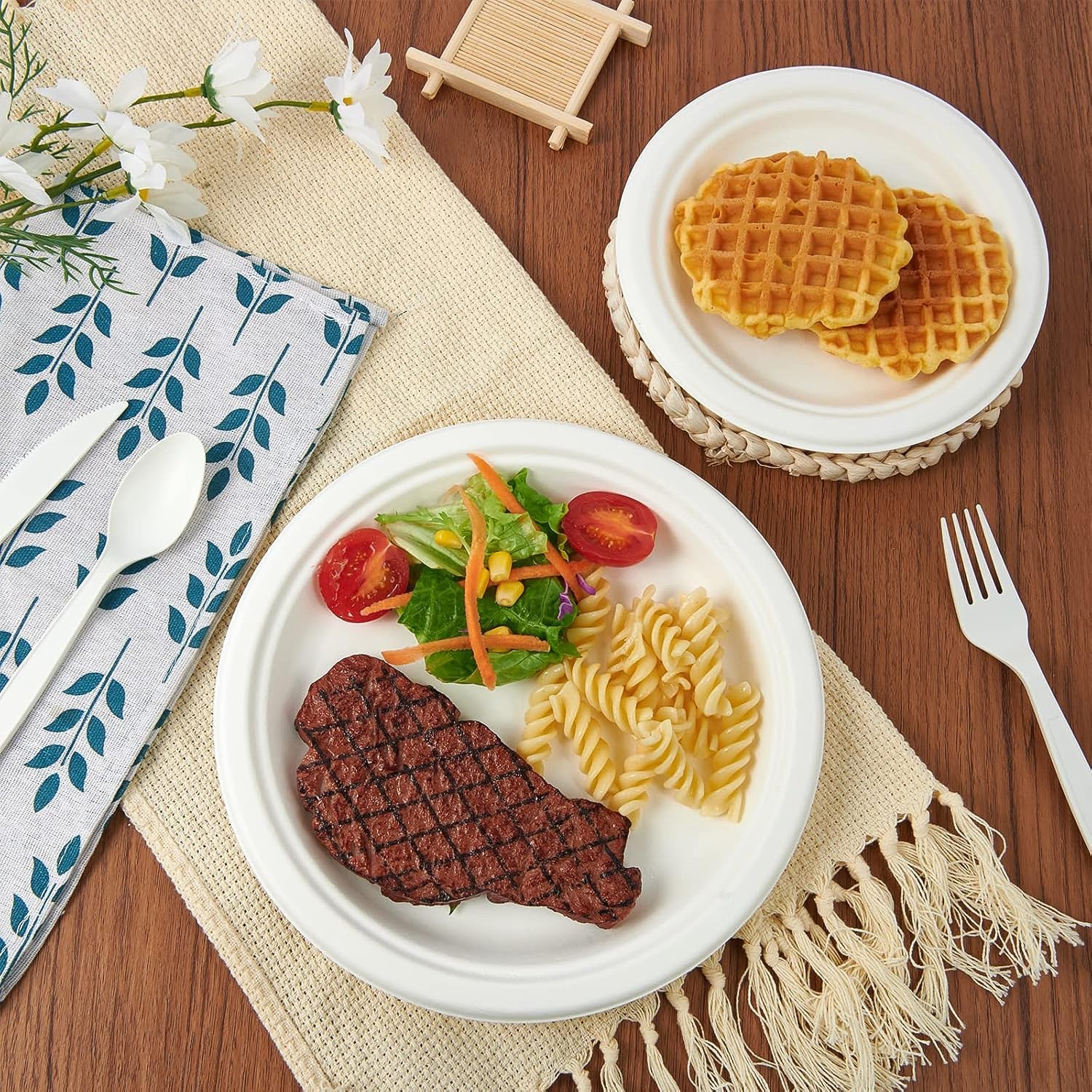 Freshee 9 Inch Compostable Bagasse Plate (10 Pc)