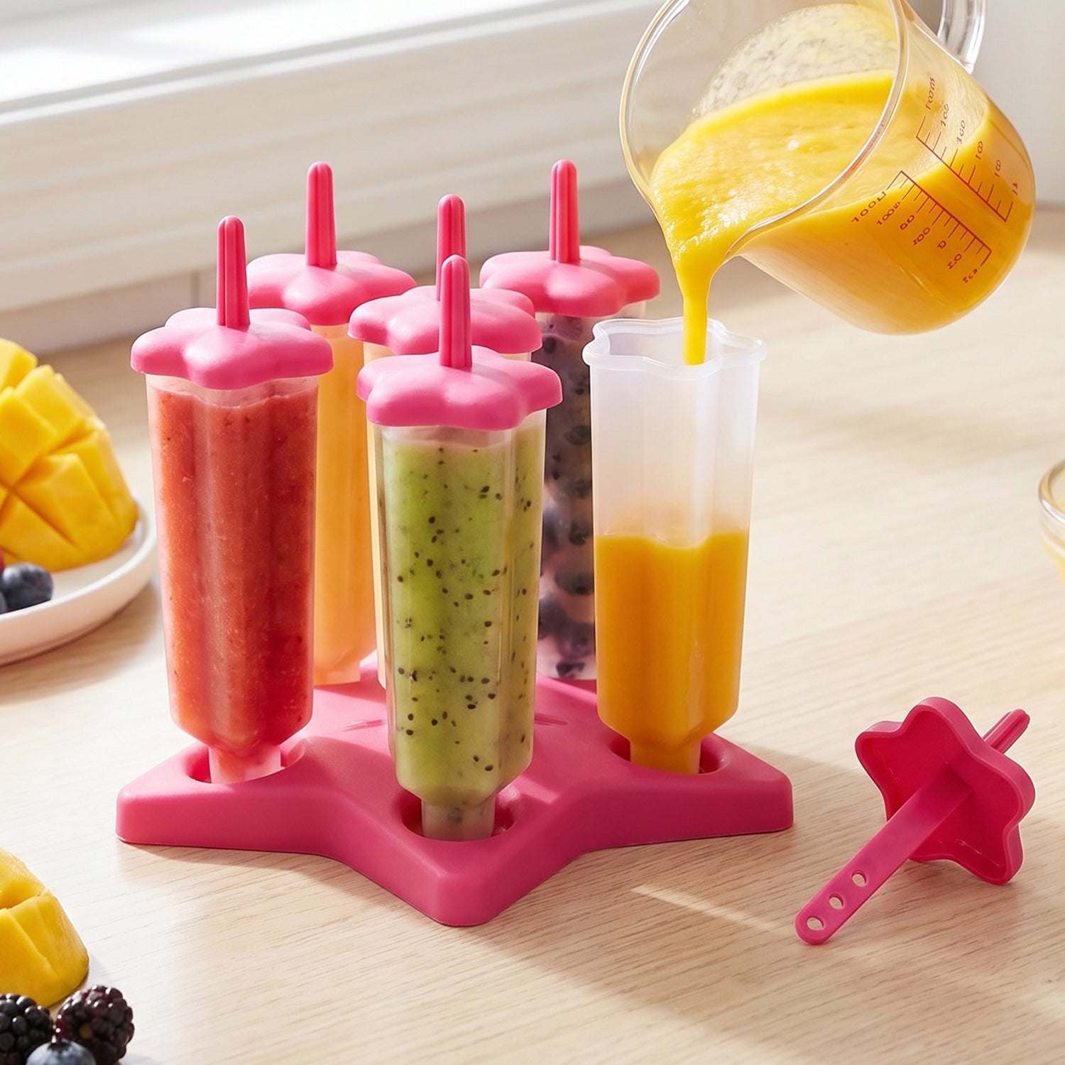 Plastic Ice Cream Molds with Lid (1 Set / 6 Pc)