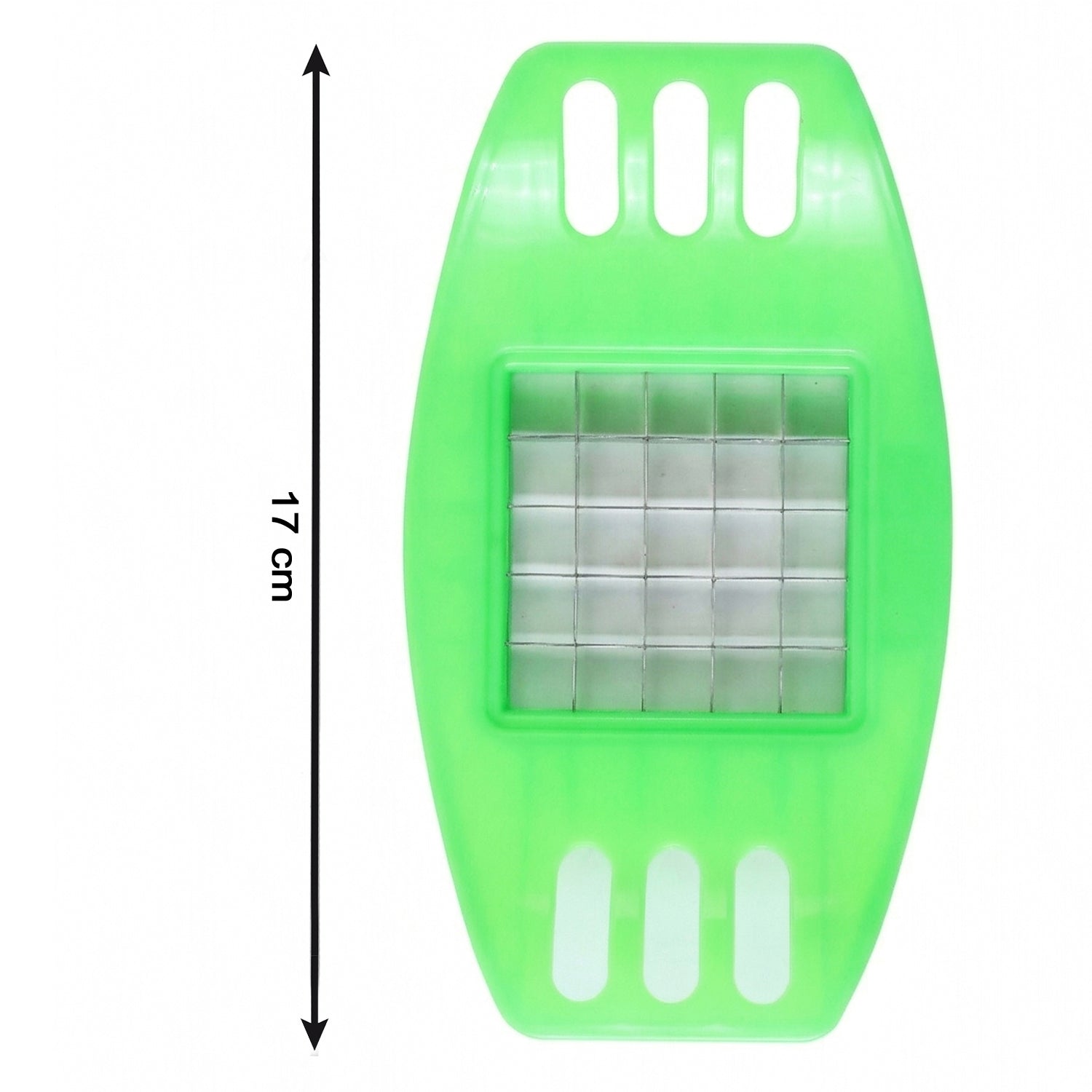 Hand operating Indo Glow potato cutter for fries