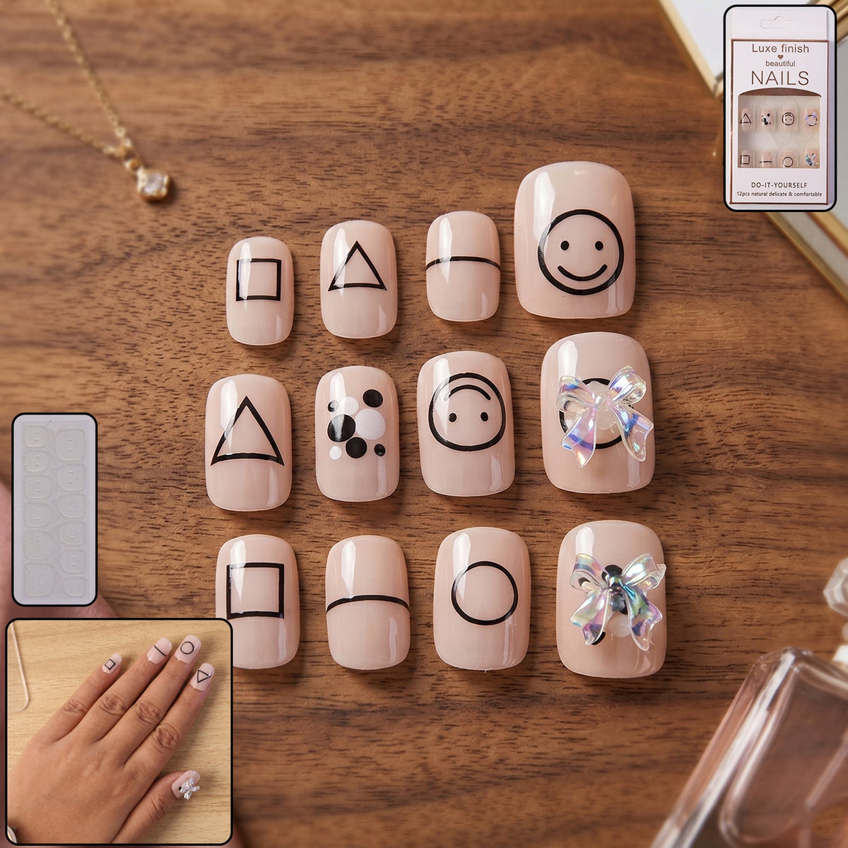 Artificial false nail set women