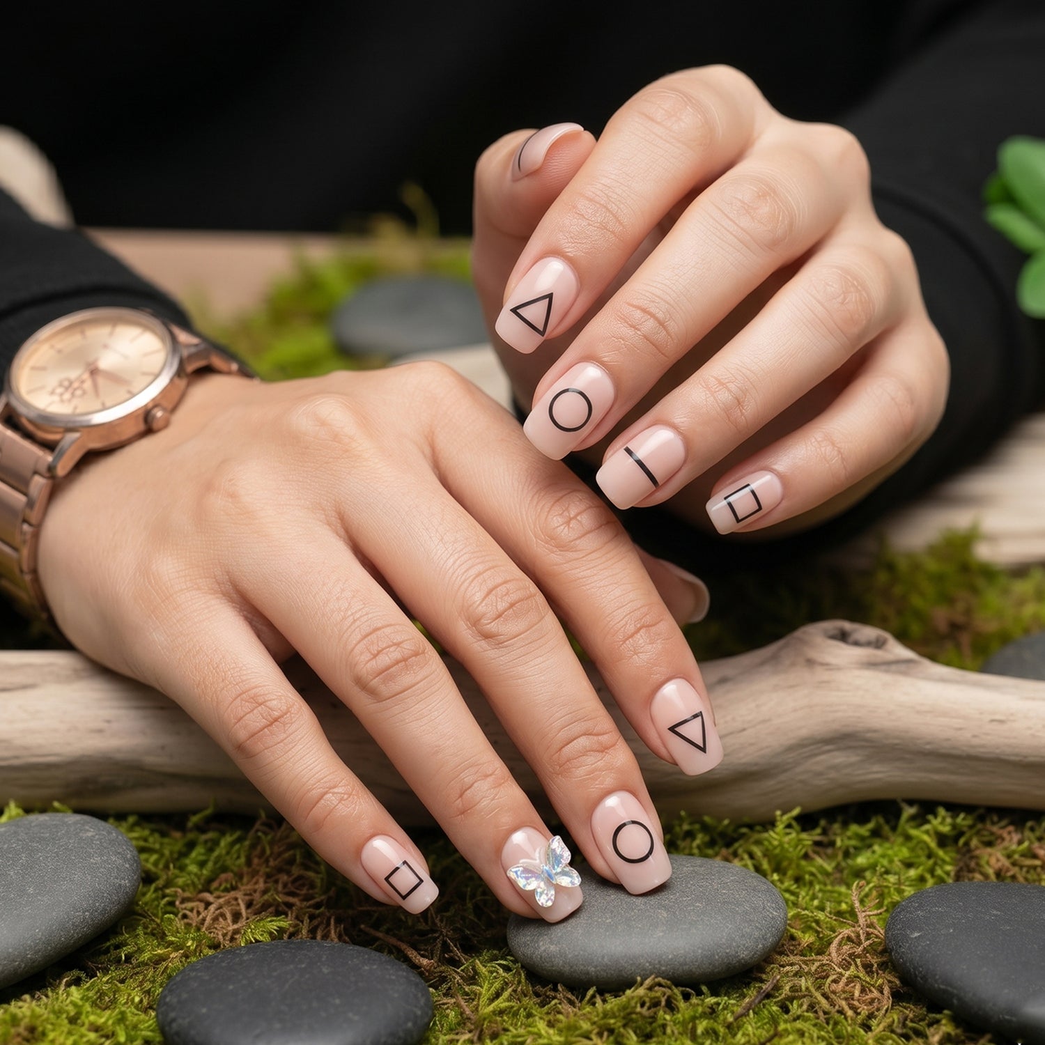 Press on nails with glue