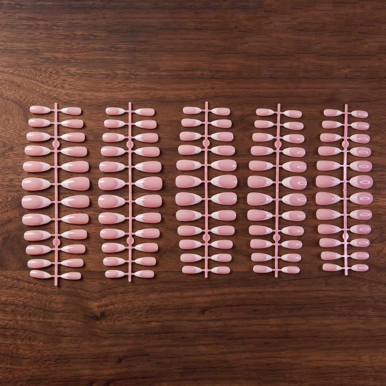 Nails with professional French manicure using artificial tips