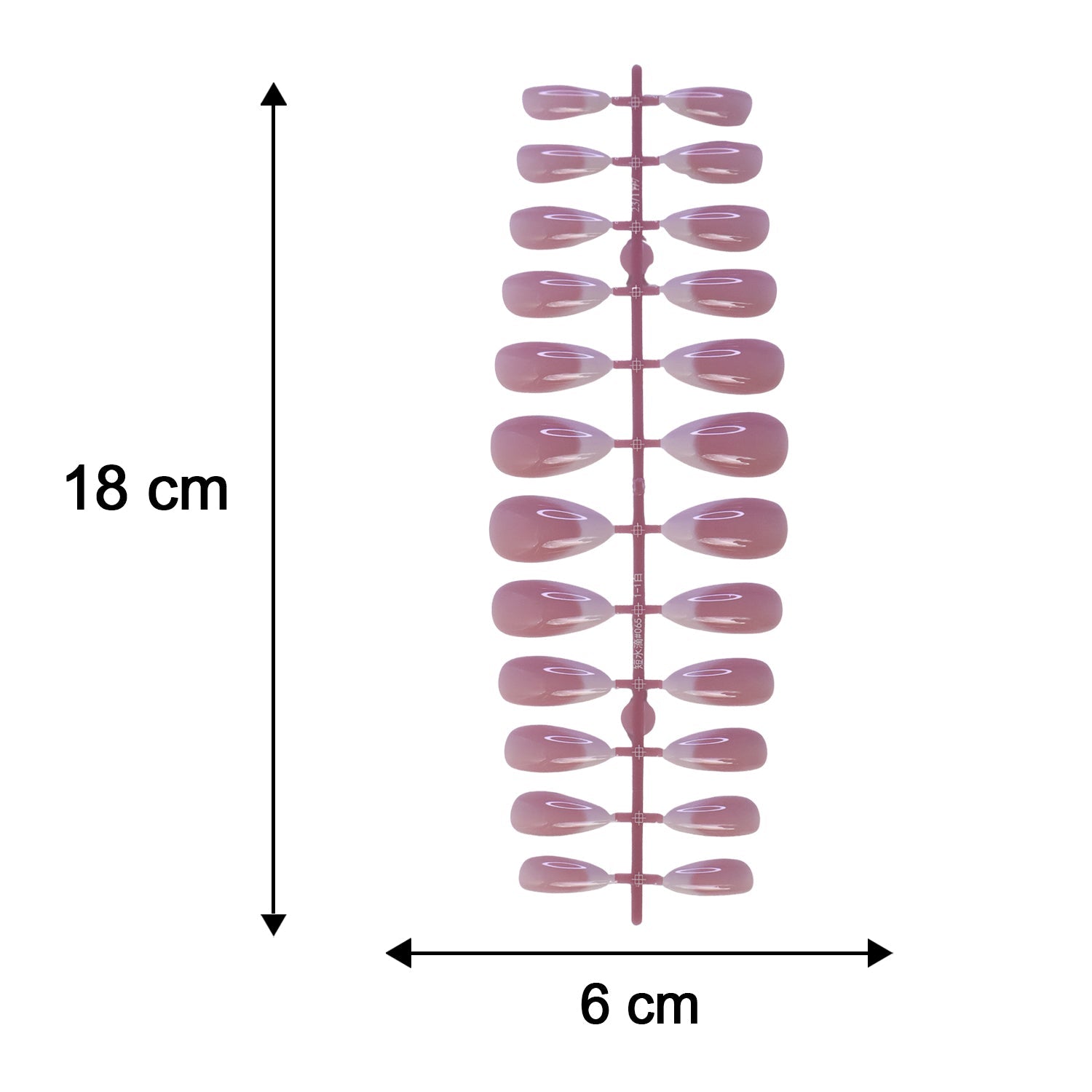 Nail tips set in assorted sizes with glossy soft gel finish