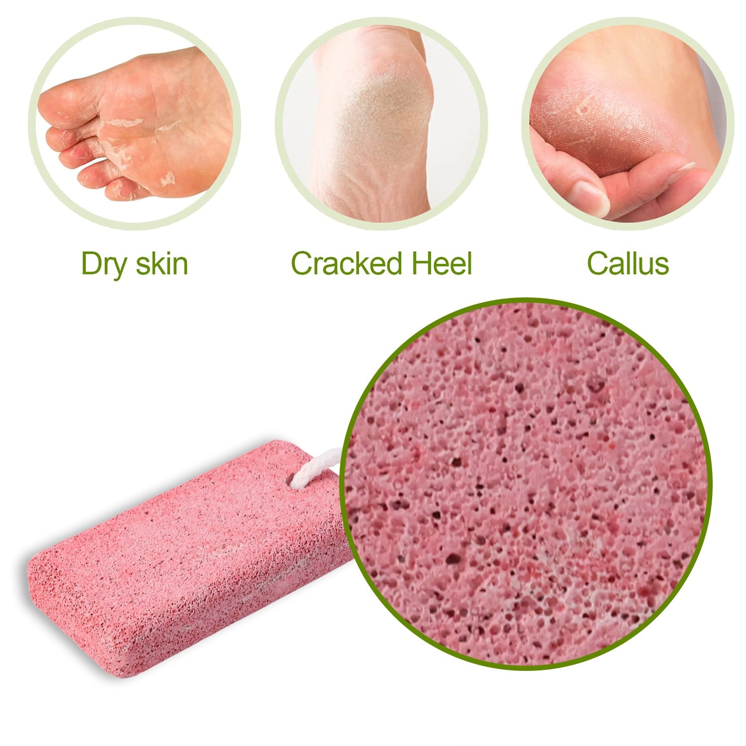 Rectangular Foot Pumice Stone for Dead Skin & Callus Removal (1 Pc)