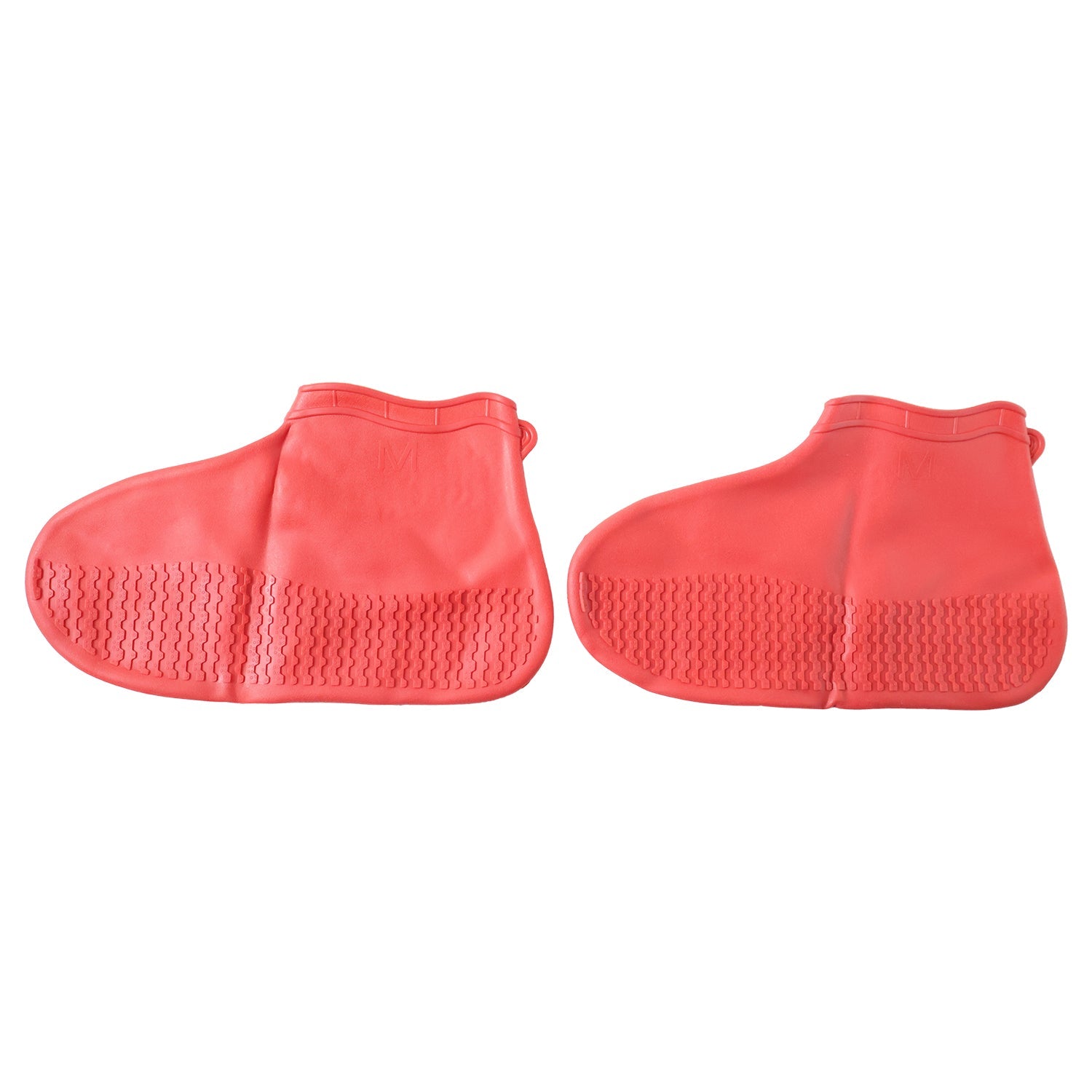 Waterproof Silicone Shoe Cover Red Color (1 Pair, Medium Size)