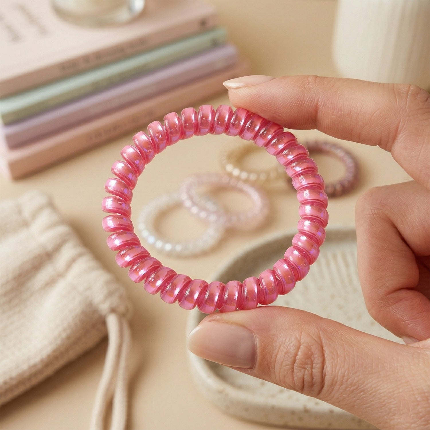 Telephone Wire Hair Band (1 Pc, Mix Color)