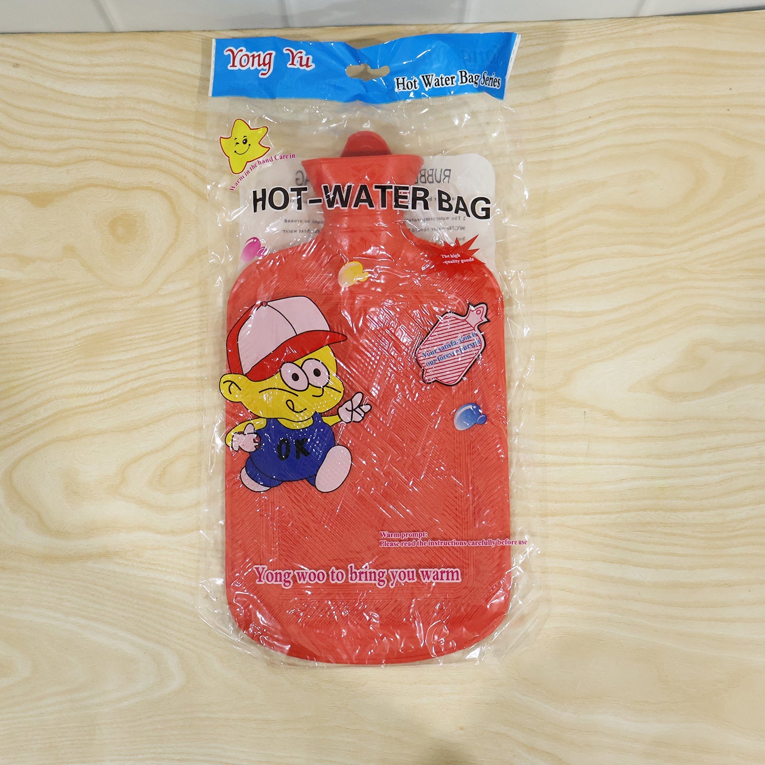 Live photo of big size rubber hot water bag