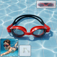 Red Premium Swimming Goggles front view