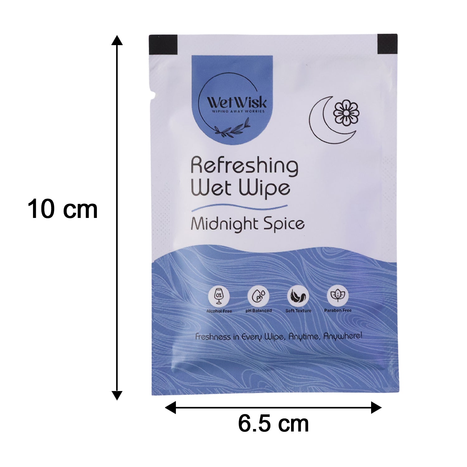 Midnight spice wipe size info