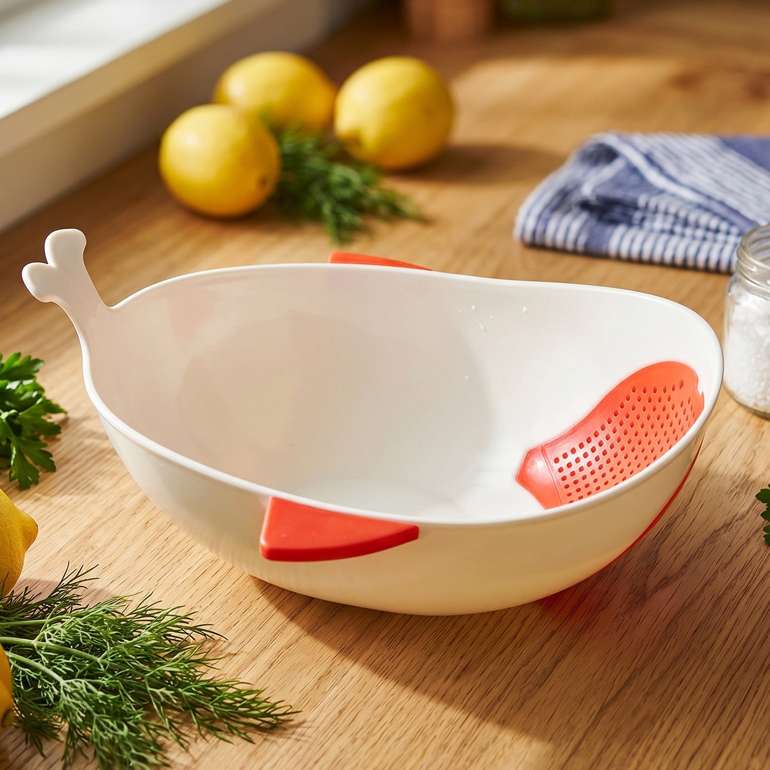 Fish-Shaped Rice Drainer for Efficient Washing and Draining – 1 Pc