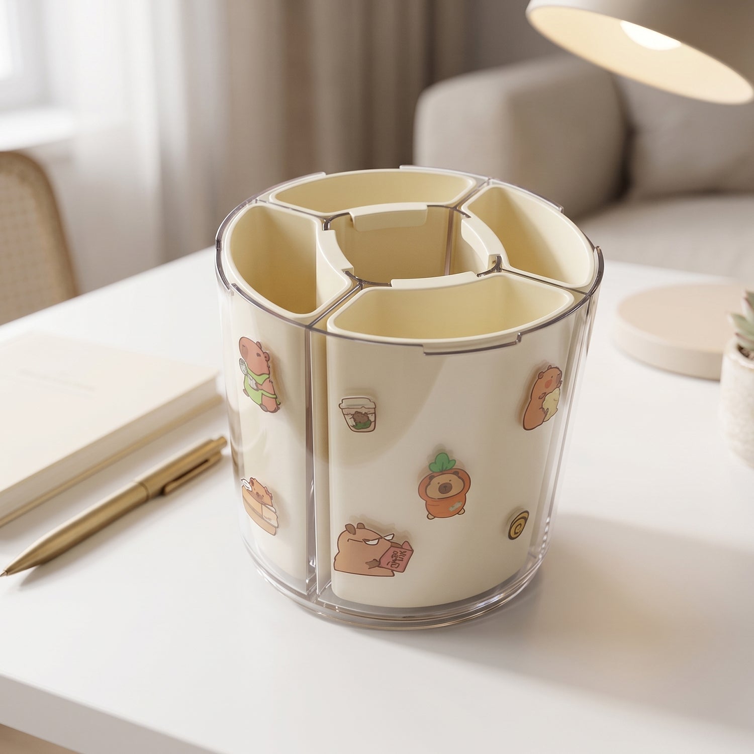 Rotating organizer desk design