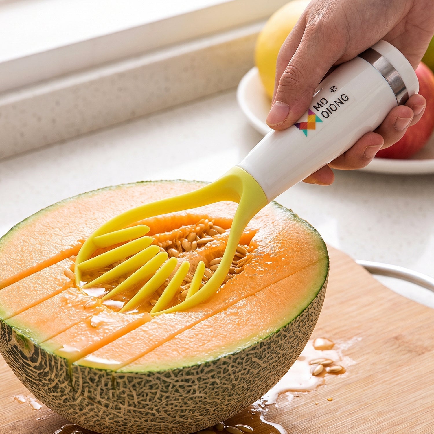 Cutter used to scoop and slice avocado