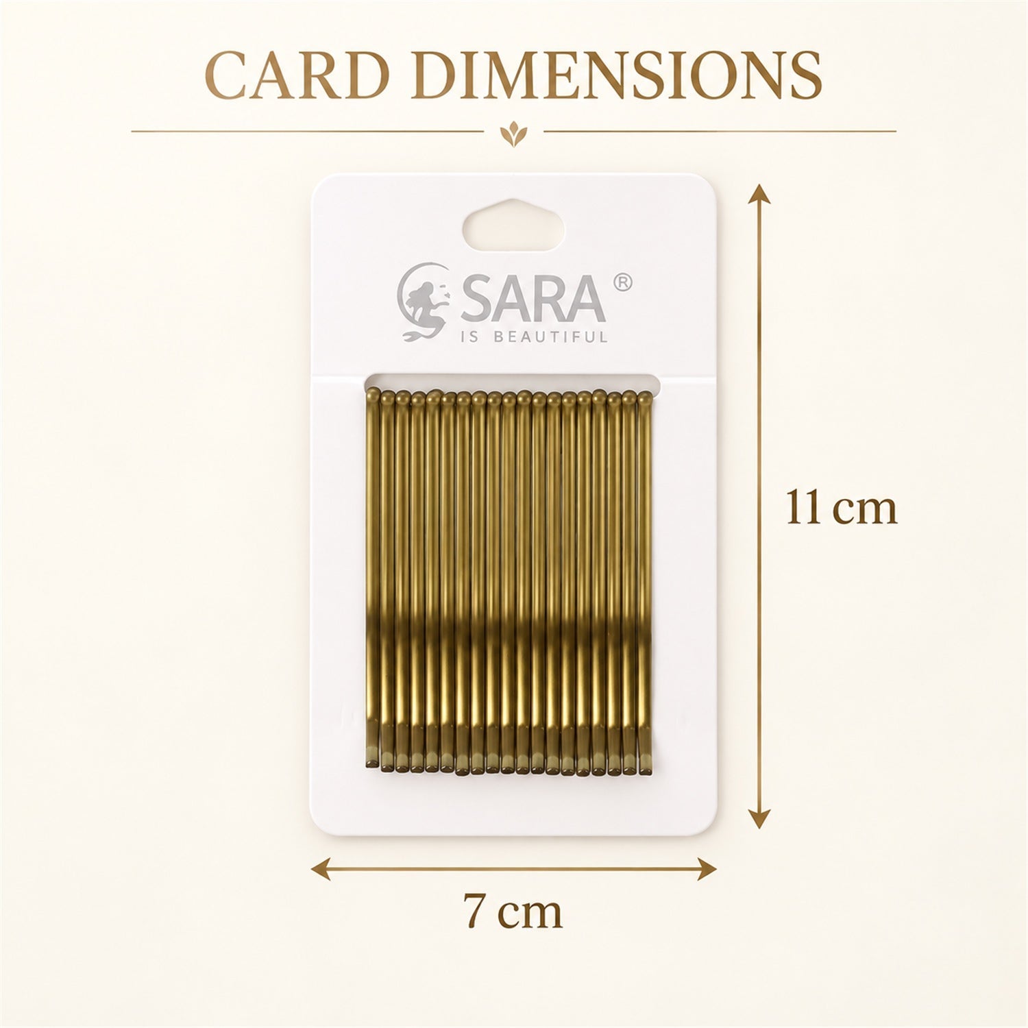 Hair pins size guide