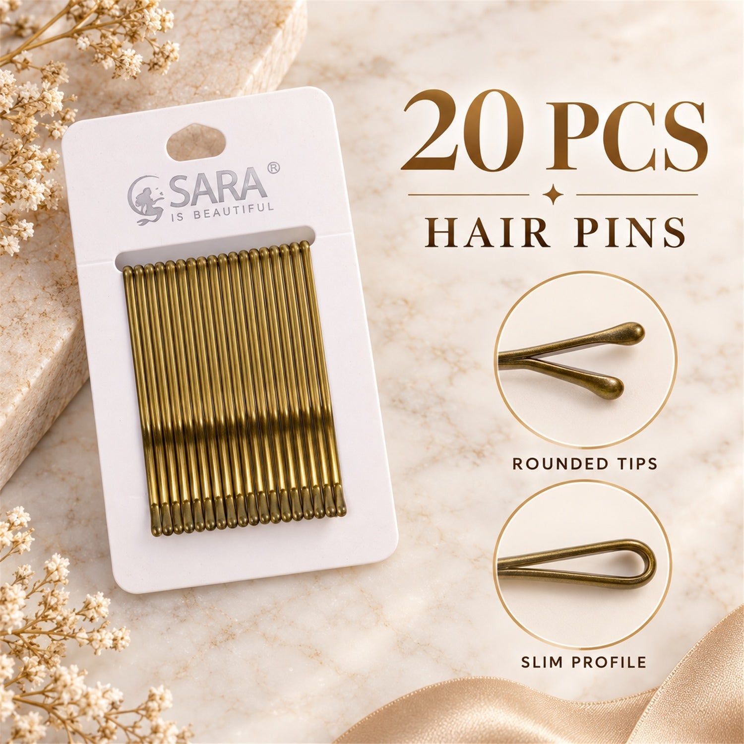 Hair pins set view