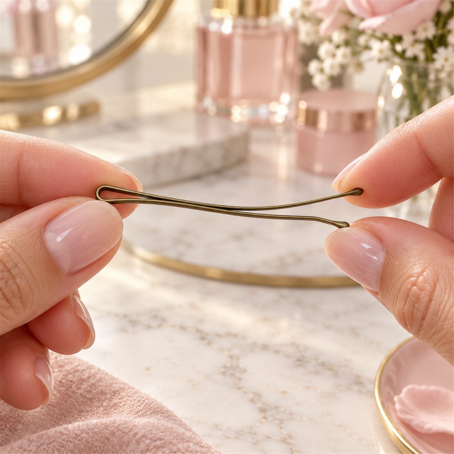 Hair pins white bg