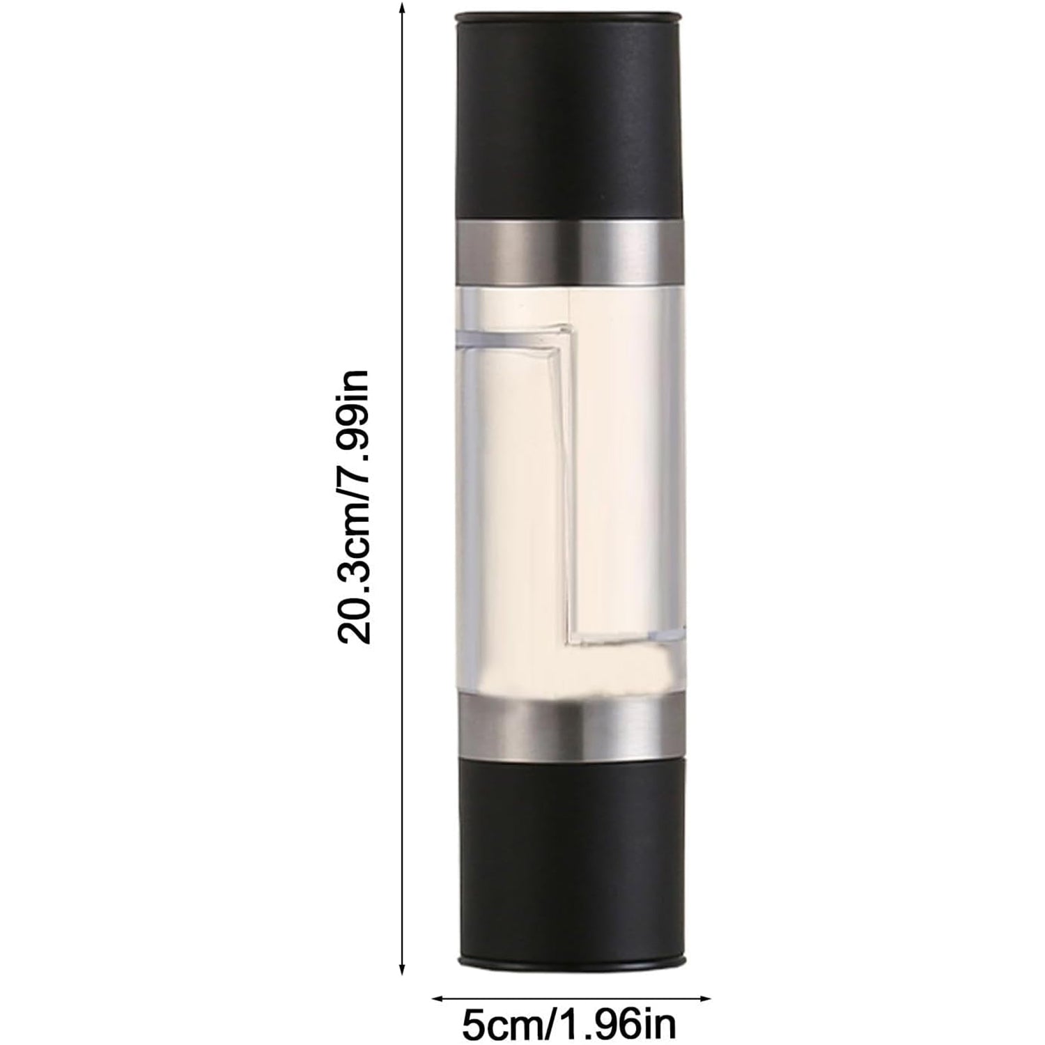Manual dual-chamber salt and pepper grinder for kitchen