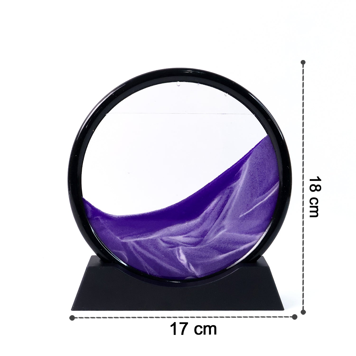 Relaxing hourglass sand painting for home or office ornament