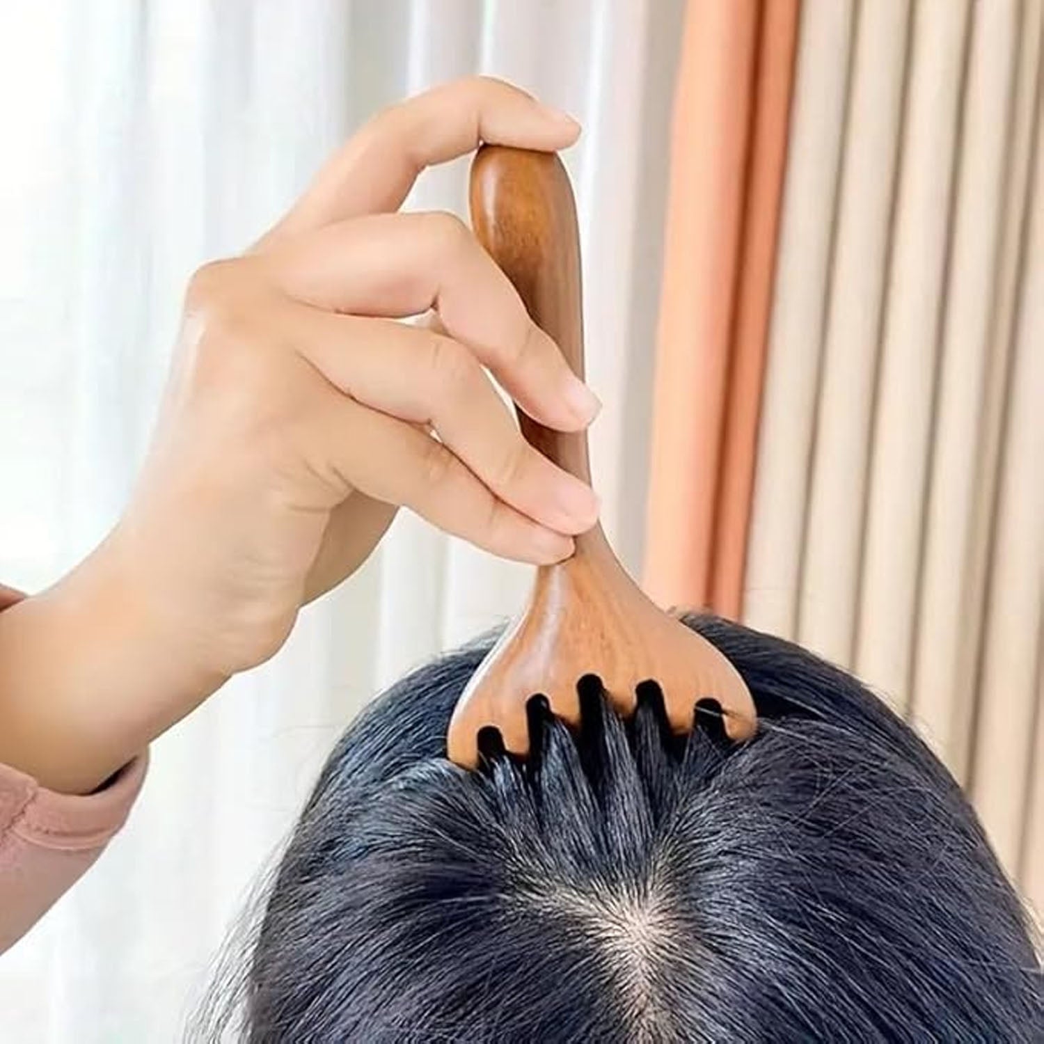 Manual Wooden Style Head & Neck Scalp Massager (1 Pc)