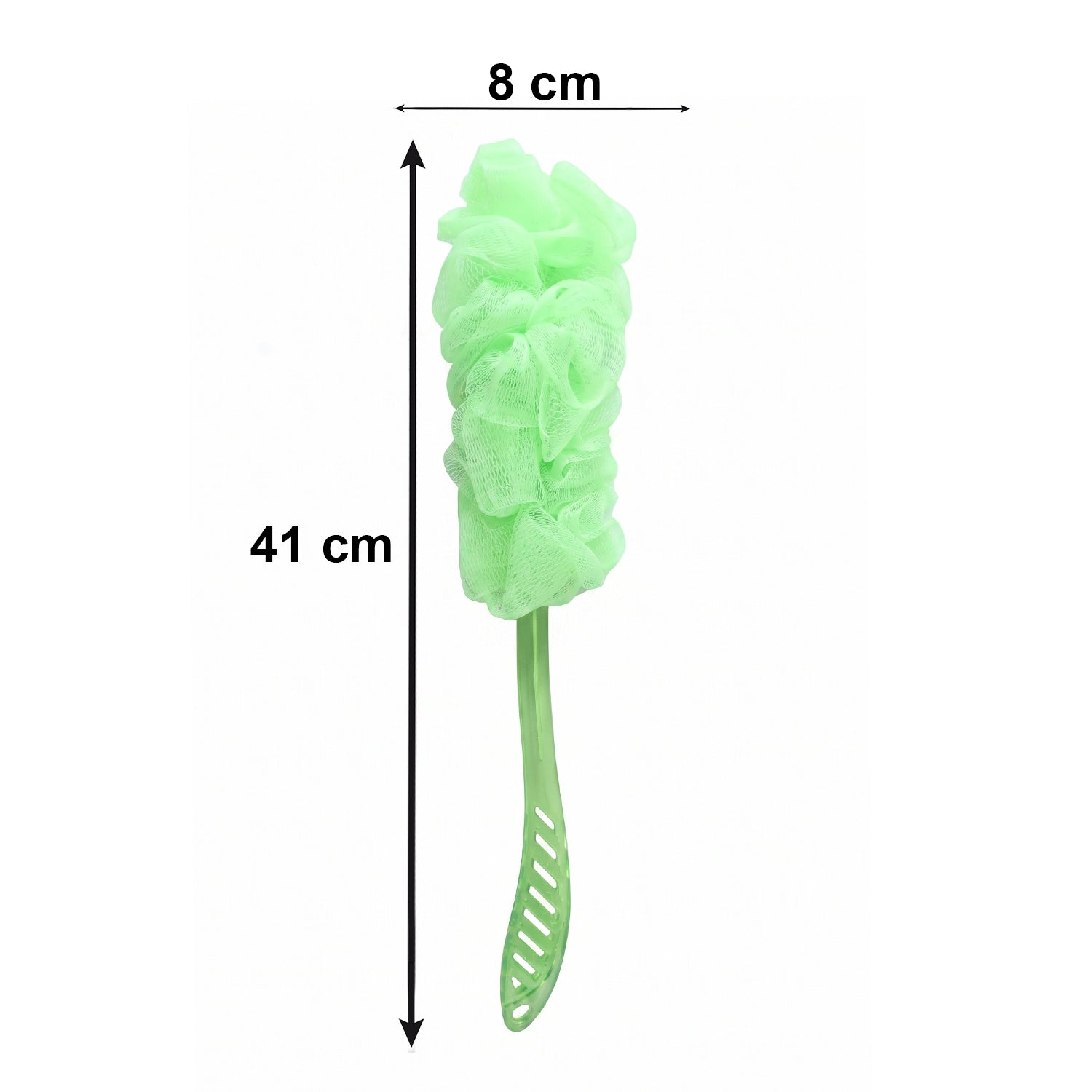 Close-up of bath loofah brush mesh material
