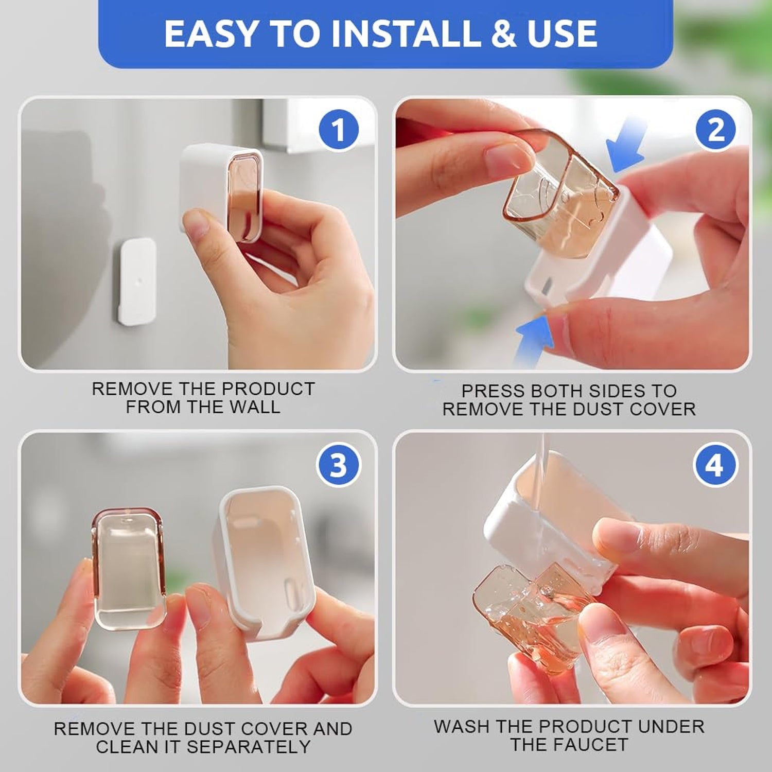 Clean and organized bathroom with wall-mounted toothbrush holders