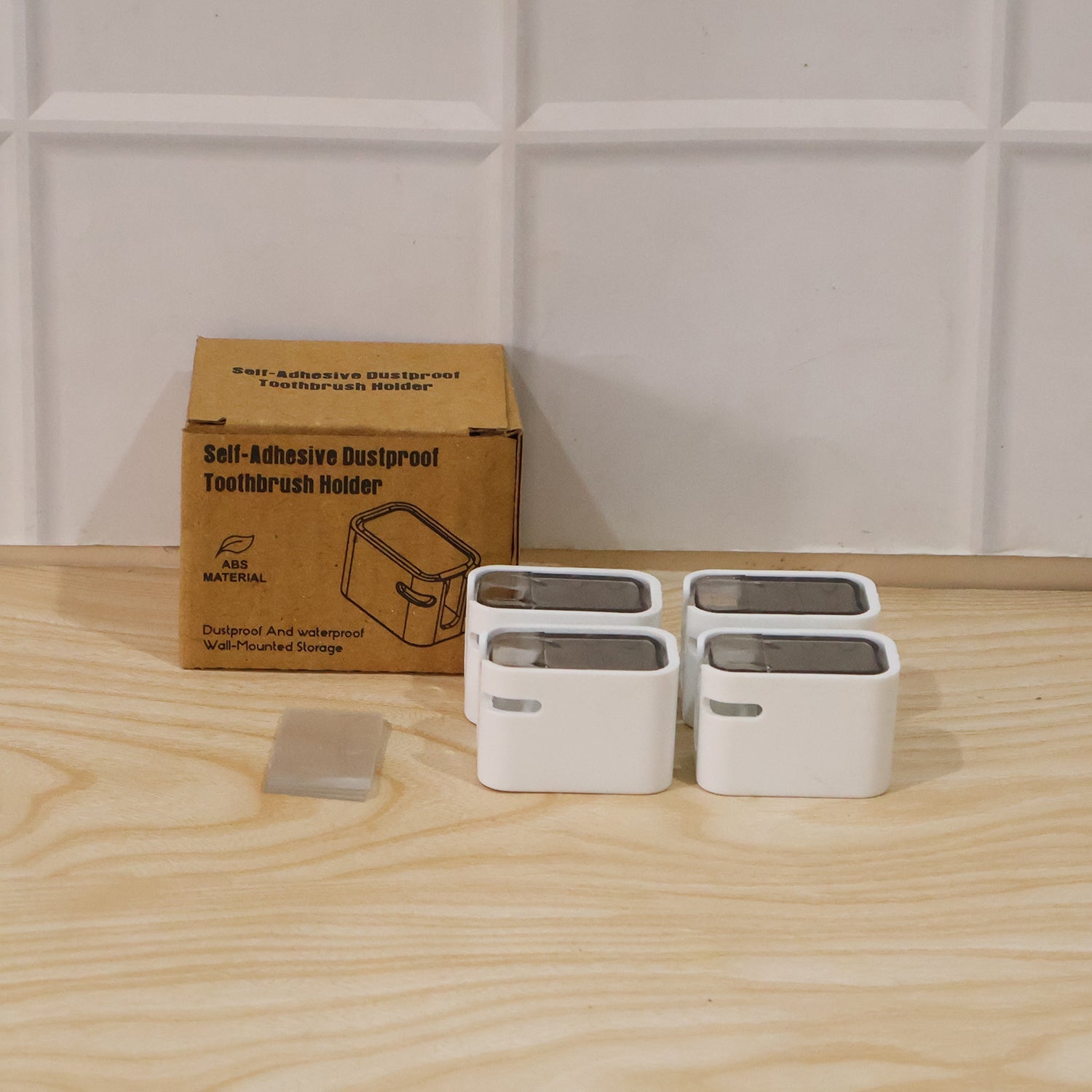 Self Adhesive Dustproof Toothbrush Holder â€“ Space-saving Wall Mount