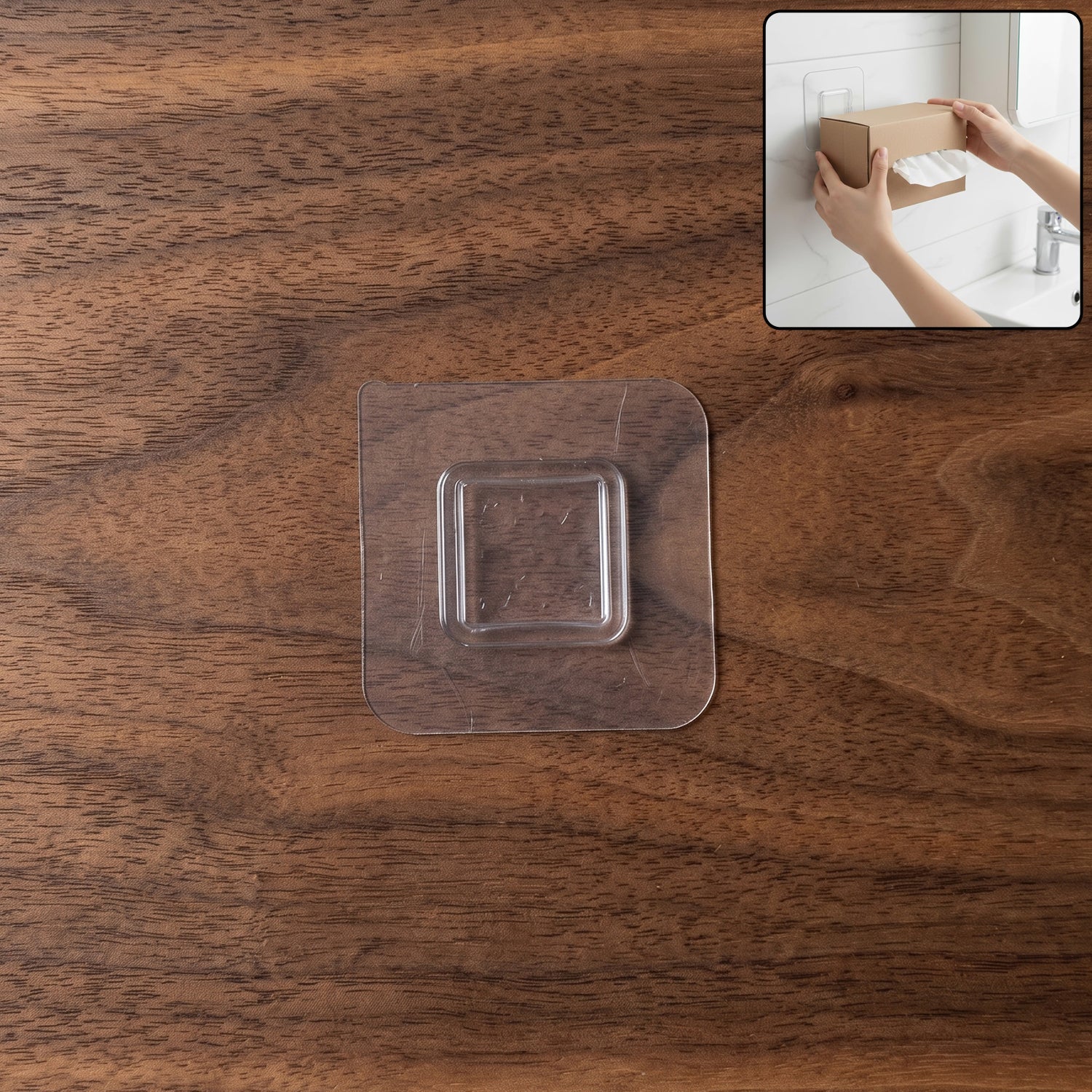 Transparent adhesive wall mount sticker