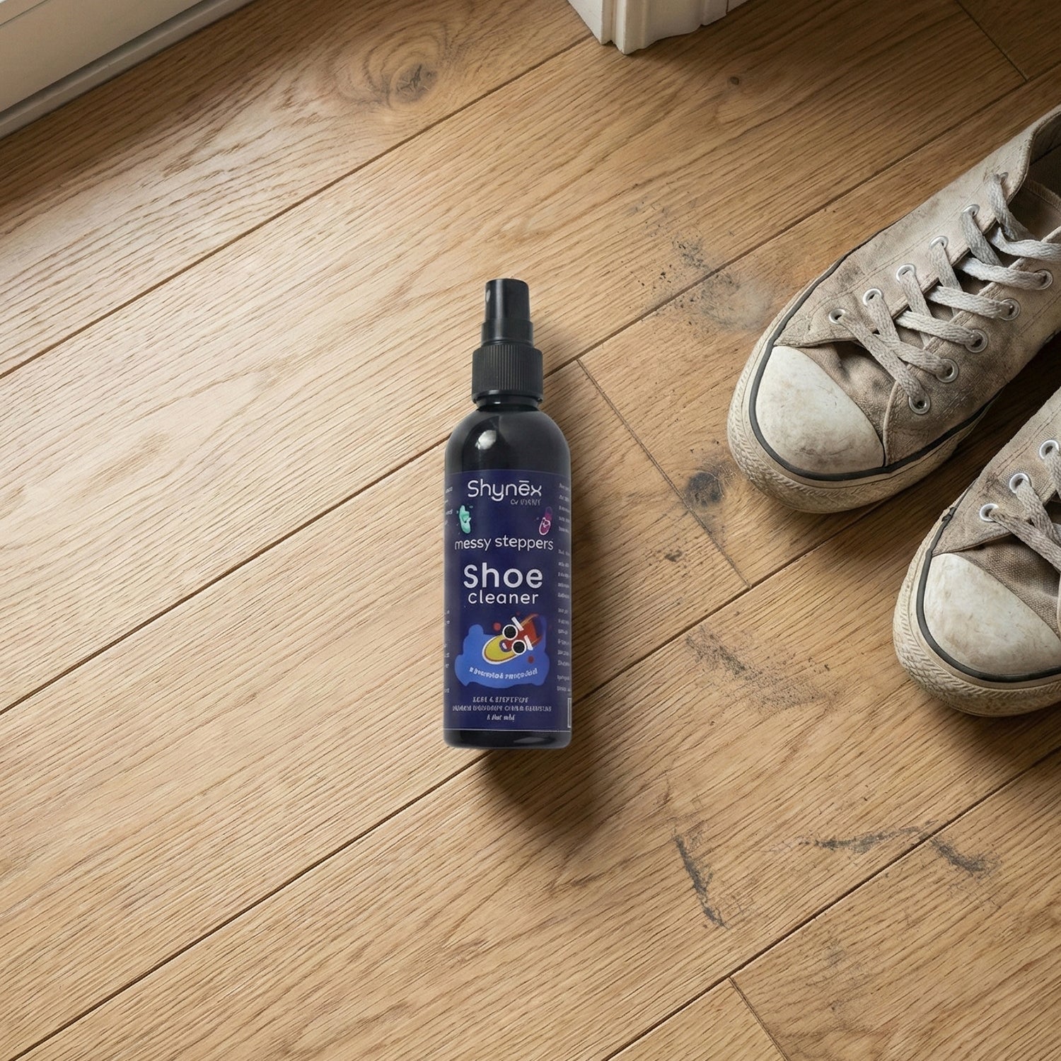 Messy Steppers Shoe Cleaner Spray spray nozzle close-up