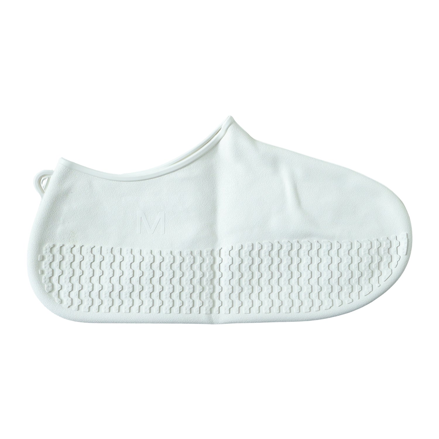 Waterproof Silicone Shoe Cover White Color (1 Pair, Medium Size)