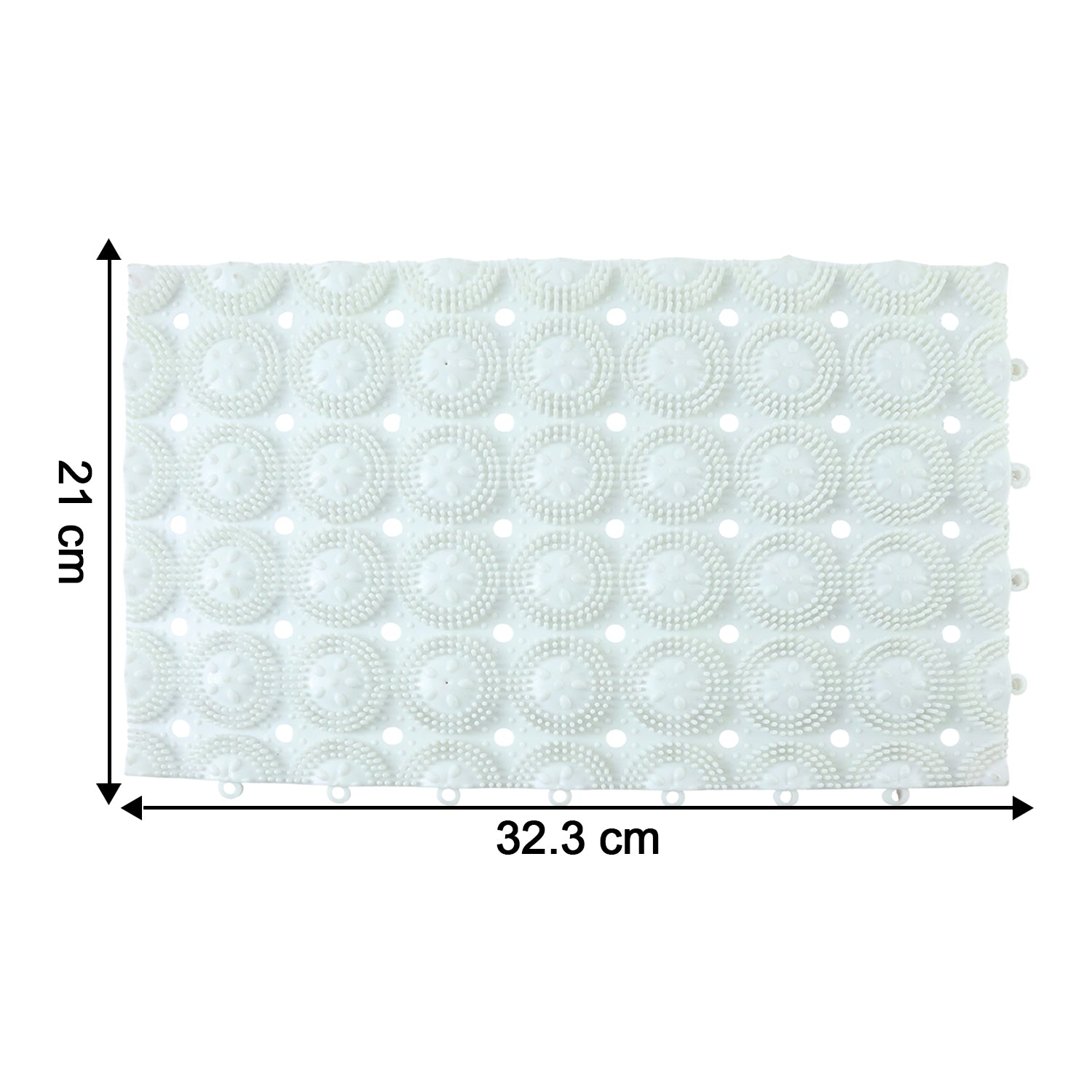 Anti-Slip Bathroom Massage Mat with Suction Cups (33 × 21 cm / 4 Pc)
