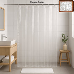 Transparent Waterproof Shower Curtain 75x52 Inch