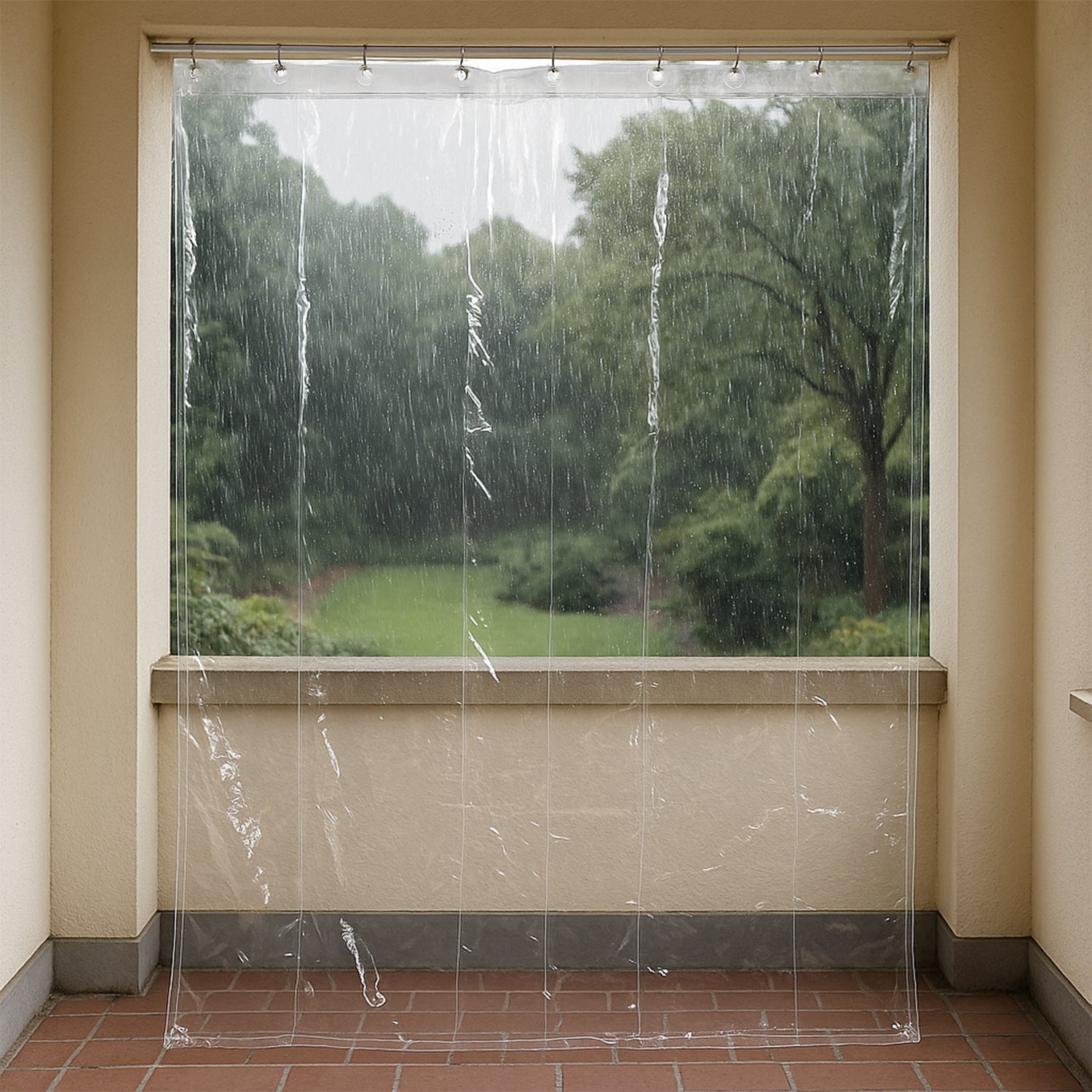 Transparent Waterproof Shower Curtain 75x52 Inch