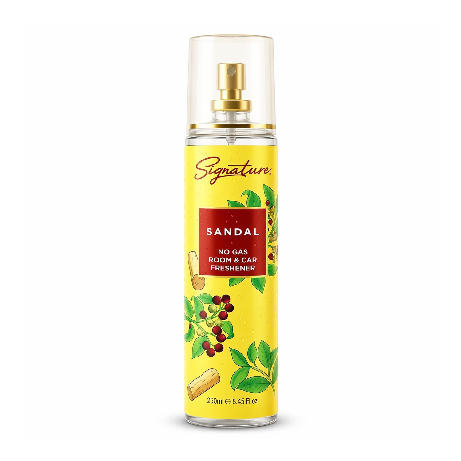 Refreshing sandalwood fragrance spray bottle