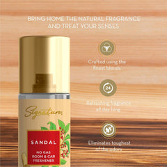 Long lasting sandal scent spray bottle