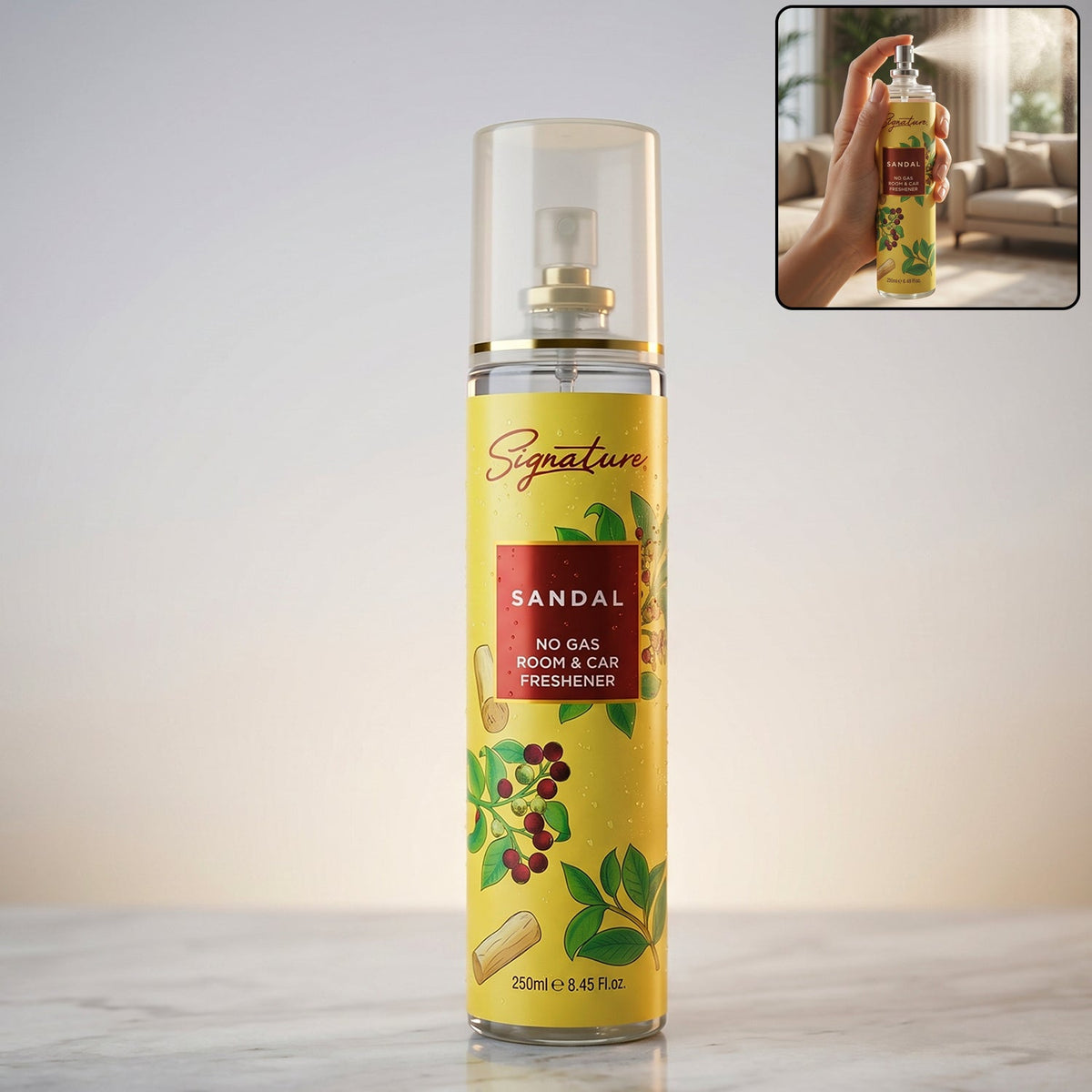 Signature Sandalwood room freshener spray 250ML bottle