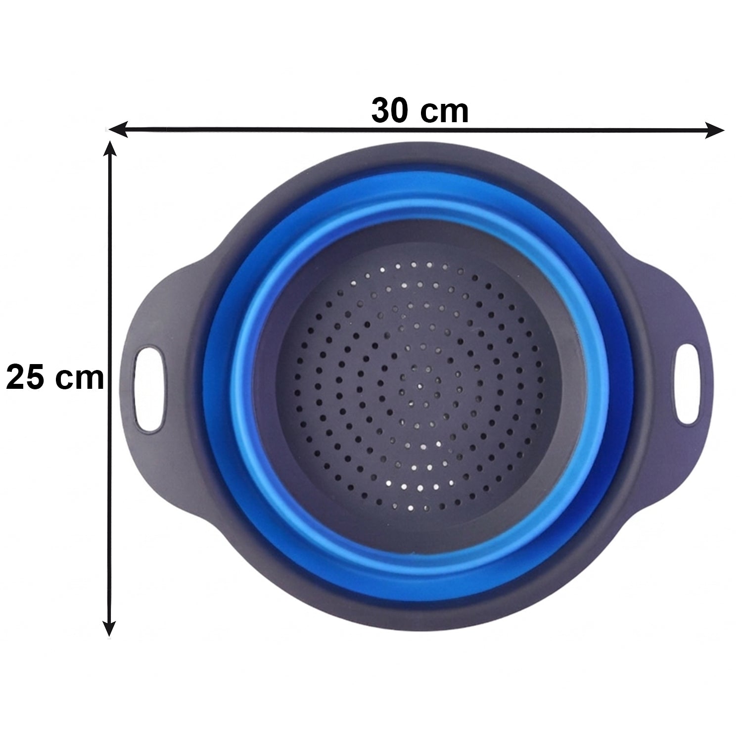 Foldable kitchen strainer that pops into a sturdy colander when needed.