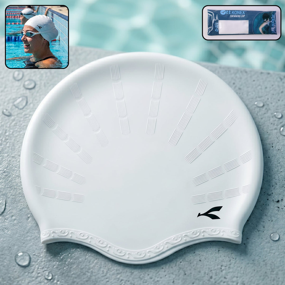 Konex silicone swimming cap